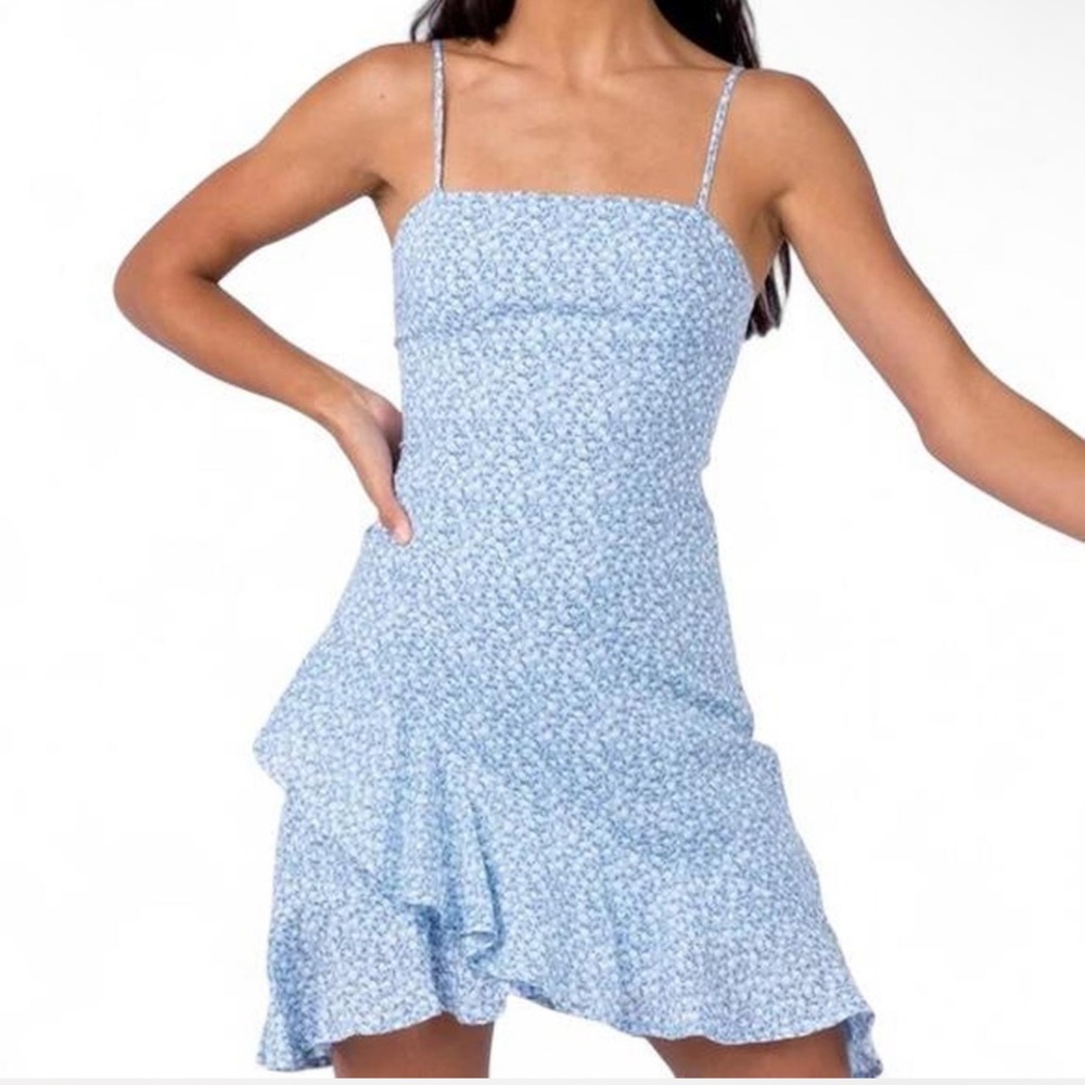 Princess Polly Light Blue Floral Dress